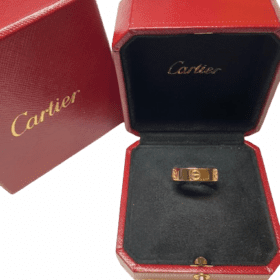 BAGUE CARTIER LOVE OR ROSE 18K (T.58) — photo 4