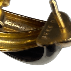 BOUCLES D'OREILLES CARTIER TRINITY OR 18K — photo 7