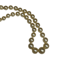 COLLIER DE PERLES DEGRADEES OR 18K (57CM) — photo 1