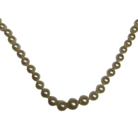 COLLIER DE PERLES DEGRADEES OR 18K (57CM) — photo 3