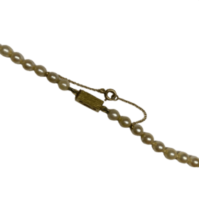 COLLIER DE PERLES DEGRADEES OR 18K (57CM) — photo 4