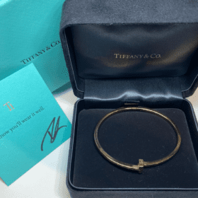 BRACELET TIFFANY&CO TIFFANY T T1 ETROIT OR ROSE 18K — photo 9