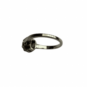 BAGUE OR BLANC 18K/PLATINE DIAMANT ENV. 0,95CT (T.53) — photo 4