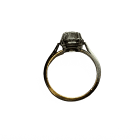 BAGUE OR BLANC 18K/PLATINE DIAMANT ENV. 0,95CT (T.53) — photo 3