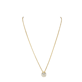 COLLIER OR JAUNE 18K ET DIAMANT ENV. 1 CARAT — photo 6