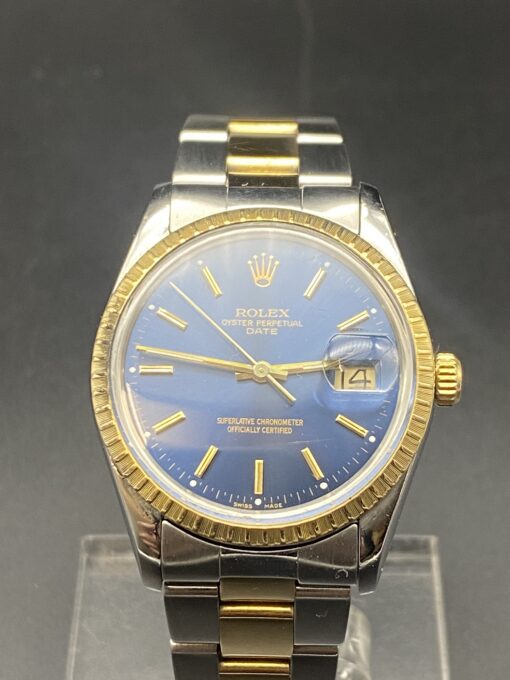 Rolex Oyster Perpetual Date Blue ref 15053