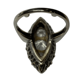 BAGUE OR BLANC 18K MARQUISE  (T.48) — photo 5