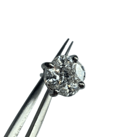 BOUCLES D’OREILLES PUCES OR 18K ET DIAMANTS — photo 3