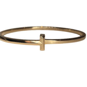BRACELET TIFFANY&CO TIFFANY T T1 ETROIT OR ROSE 18K — photo 1