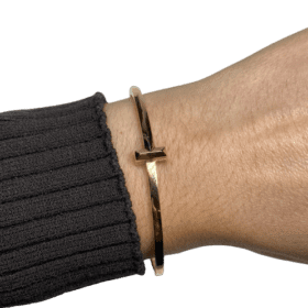 BRACELET TIFFANY&CO TIFFANY T T1 ETROIT OR ROSE 18K — photo 7