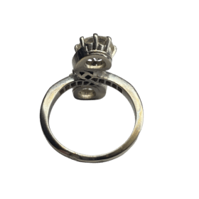 BAGUE "TOI & MOI" OR 18K/PLATINE ET 2 DIAMANTS ENV. 1,20CTS(x2) (T.51) — photo 4
