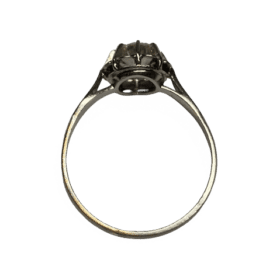 BAGUE PLATINE ET DIAMANT ENV. 0,70 CT (T.58) — photo 3