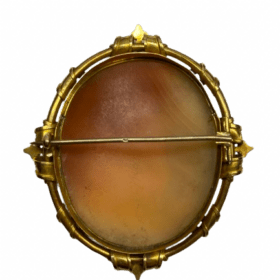 BROCHE CAMEE "CHERUBIN" OR JAUNE 18K/9K ET EMAIL — photo 6