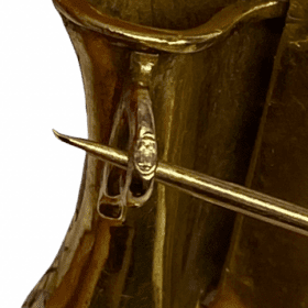 BROCHE OR 18K,14K ET EMAIL — photo 5