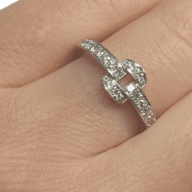 BAGUE PIAGET MISS PROTOCOLE OR 18K ET DIAMANTS (T.54) — photo 5