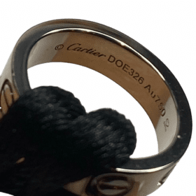 BRACELET CARTIER BABY LOVE OR BLANC 18K CORDON NOIR — photo 4
