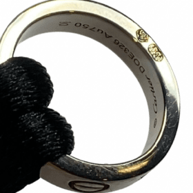 BRACELET CARTIER BABY LOVE OR BLANC 18K CORDON NOIR — photo 5