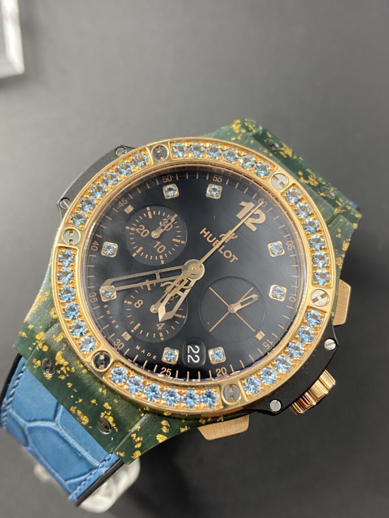 Hublot Big Bang Gold Linen Blue ref 341.NL.1280.LR.1207