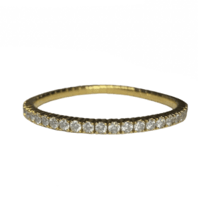 BRACELET RIVERE OR JAUNE 18K DIAMANTS 7,65 CTS — photo 1