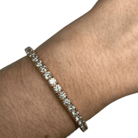 BRACELET RIVERE OR JAUNE 18K DIAMANTS 7,65 CTS — photo 6