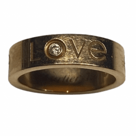 BRACELET CARTIER BABY LOVE OR ROSE 18K ET DIAMANT — photo 1