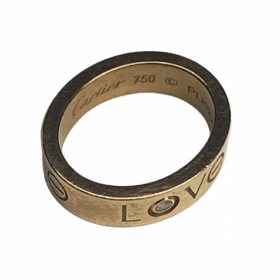 BRACELET CARTIER BABY LOVE OR ROSE 18K ET DIAMANT — photo 3