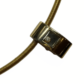 COLLIER RAS DE COU CHOPARD HAPPY DIAMONDS OR 18K ET DIAMANT — photo 3