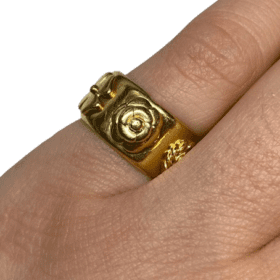 BAGUE CHANEL LES 3 SYMBOLES OR JAUNE 18K ET DIAMANTS (T.49) — photo 6