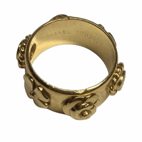 BAGUE CHANEL LES 3 SYMBOLES OR JAUNE 18K ET DIAMANTS (T.49) — photo 3