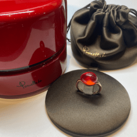 BAGUE POMELLATO "ROUGE PASSION" OR 9K SAPHIR ORANGE (T.51) — photo 7