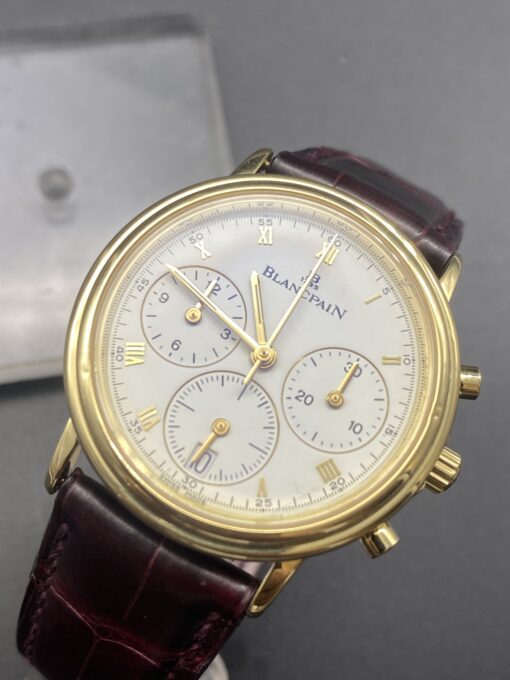 Blancpain Villeret chronograph 34mm Or ref 1185-1418-55