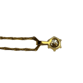 COLLIER ET PENDENTIF OR 18K ET DIAMANT ENV 0,90 CT — photo 3