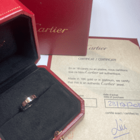 BAGUE CARTIER LOVE PM OR BLANC 18K (T.47) — photo 6