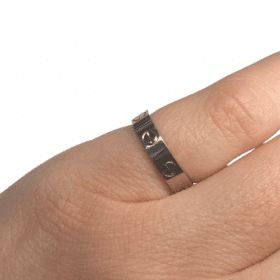 BAGUE CARTIER LOVE PM OR BLANC 18K (T.47) — photo 4