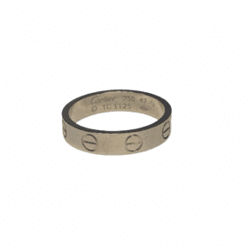 BAGUE CARTIER LOVE PM OR BLANC 18K (T.47) — photo 3