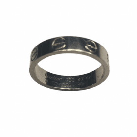 BAGUE CARTIER LOVE PM OR BLANC 18K (T.47) — photo 2
