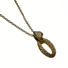 PENDENTIF SUR CHAINE BOUCHERON SERPENT DE BOHEME OR 18K ET DIAMANTS — photo 1