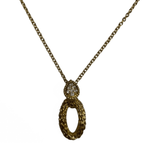 PENDENTIF SUR CHAINE BOUCHERON SERPENT DE BOHEME OR 18K ET DIAMANTS — photo 2