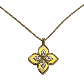 COLLIER ROBERTO COIN VENETIAN PRINCESS OR 18K ET DIAMANTS — photo 1