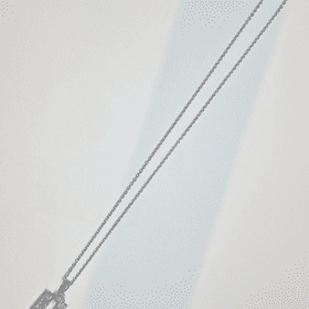 COLLIER OR BLANC 18K ET DIAMANTS — photo 8