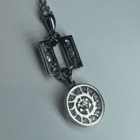 COLLIER OR BLANC 18K ET DIAMANTS — photo 5