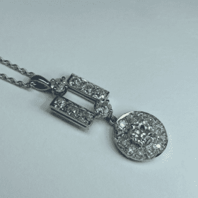 COLLIER OR BLANC 18K ET DIAMANTS — photo 6