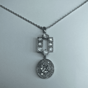 COLLIER OR BLANC 18K ET DIAMANTS — photo 7