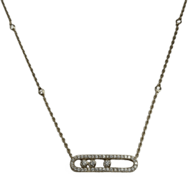 COLLIER MESSIKA BABY MOVE PAVE OR ROSE 18K DIAMANTS — photo 1