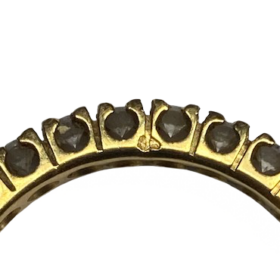 BAGUE ALLIANCE AMERICAINE OR 18K DIAMANTS (T.62) — photo 4