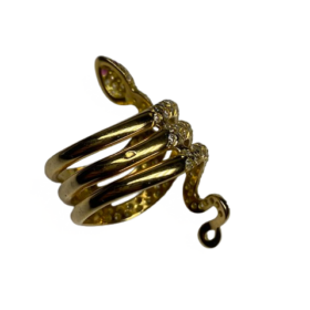 BAGUE SERPENT OR 18K DIAMANTS (T.55) — photo 4