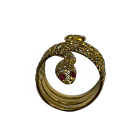 BAGUE SERPENT OR 18K DIAMANTS (T.55) — photo 5