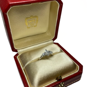 BAGUE CARTIER PARIS VINTAGE PLATINE DIAMANTS (T.51) — photo 6