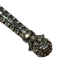 MONTRE BRACELET PLATINE OR 18K PAVAGE DIAMANTS — photo 4