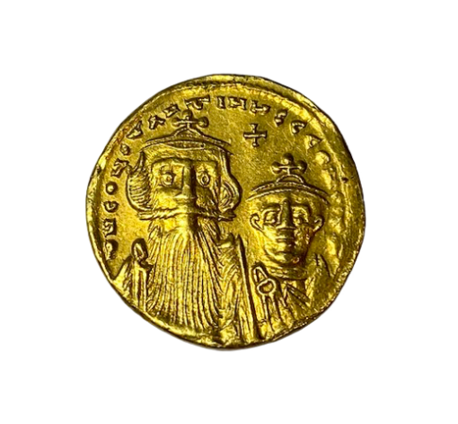 SOLIDUS OR CONSTANS II ET SON FILS CONSTANTINE IV